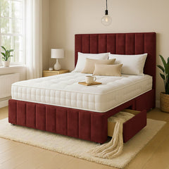 Westminster Madrid Divan Bed Set With 26 inches High Headboard and Footboard