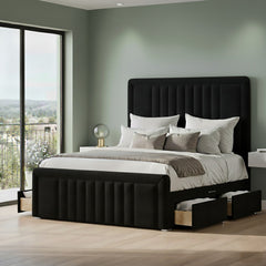 Midas Divan Bed Set With 54 inches High Headboard and Footboard Set