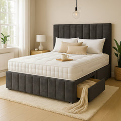 Westminster Madrid Divan Bed Set With 26 inches High Headboard and Footboard