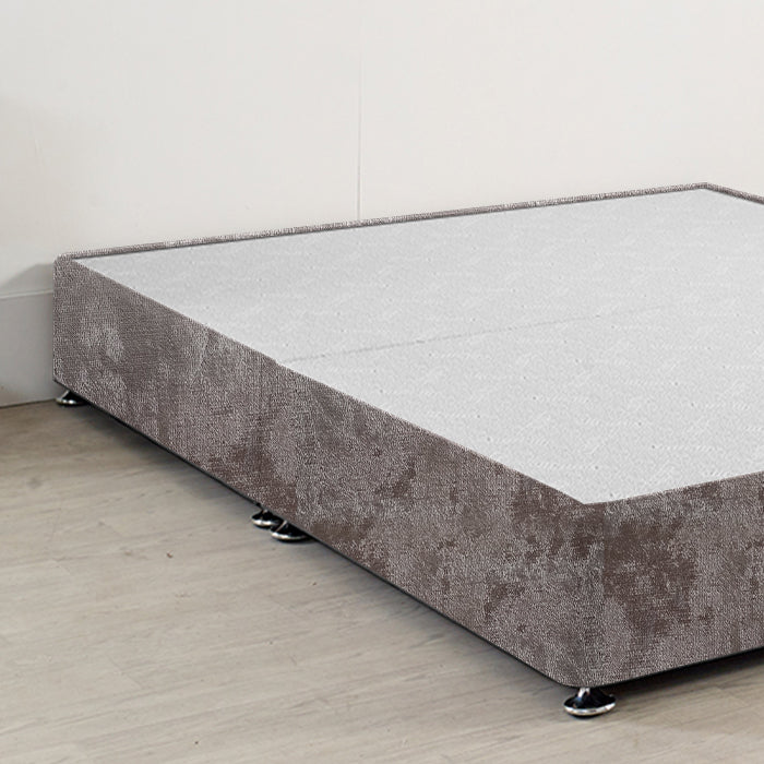 Royal Low Divan Bed Base (8 inches) On Chrome Glides