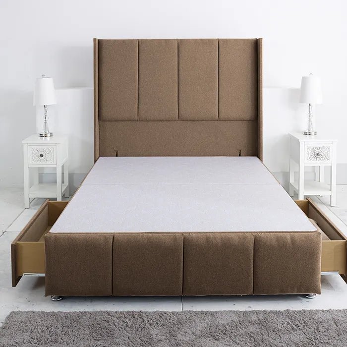 Westminster Imperial Divan Base Only with Winged Floor Standing 54 Inches Headboard and Footboard - Divan Factory Outlet