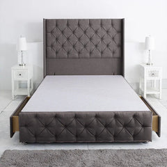 Westminster Windsor Divan Base Only with Winged Floor Standing 54 Inches Headboard Foot Board - Divan Factory Outlet