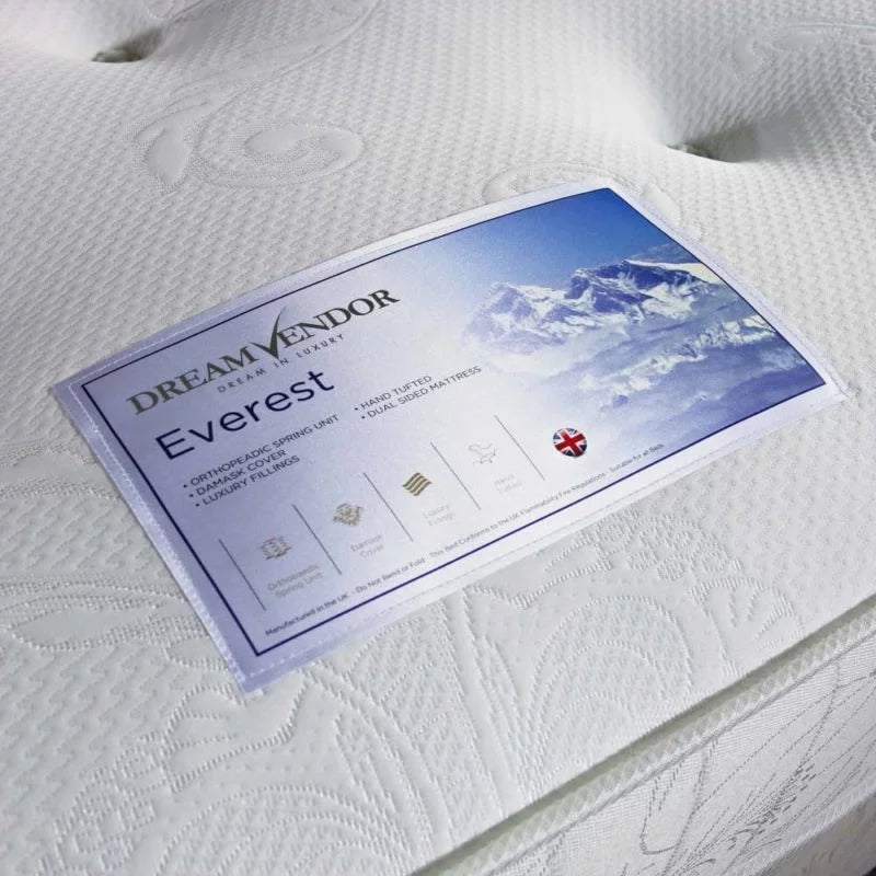 Dream Vendor Everest Backcare Orthopaedic Sprung Mattress - Divan Factory Outlet