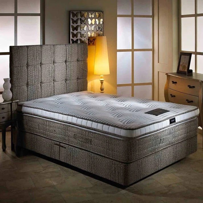 Luxurious Bliss: The Dream Vendor Eden 2000 Pocket Sprung Pillow Top Memory Divan Bed Set by Divan Factory Outlet
