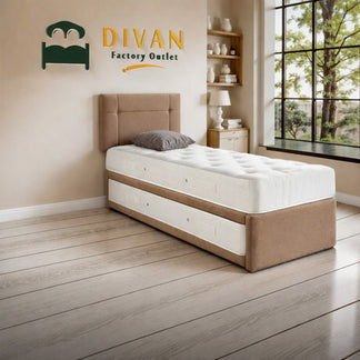 Rome Guest Bed Set With Trundle And Two Mattresses (3 In 1) With Free Headboard