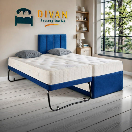 Sydney Guest Bed Set With Trundle And Two Mattresses (3 In 1) With Free Headboard