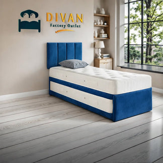 Sydney Guest Bed Set With Trundle And Two Mattresses (3 In 1) With Free Headboard