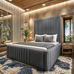 Supreme High Headboard Modern Divan Bed Set - Divan Factory Outlet