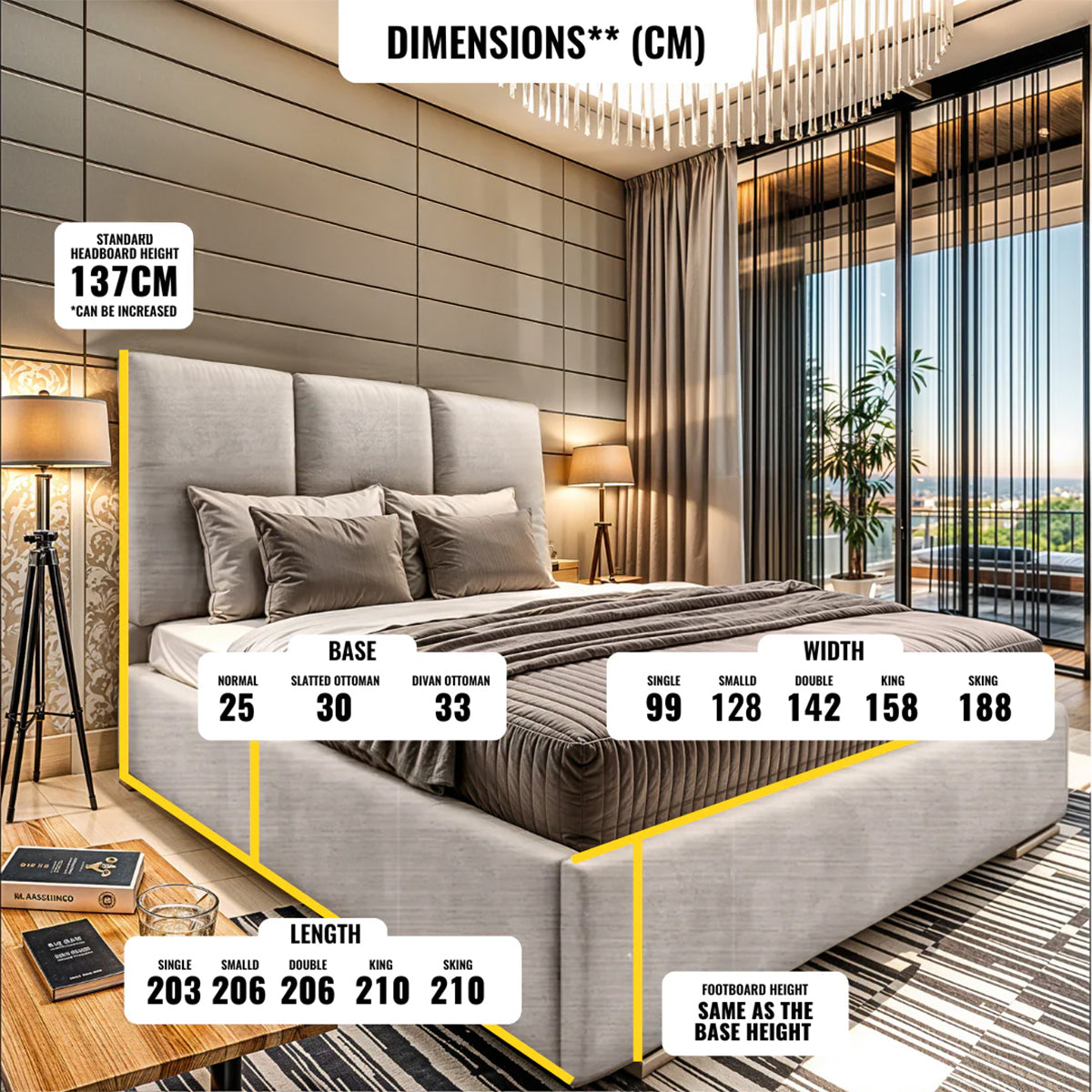 Dreamer Upholstered Bed Set - Divan Factory Outlet