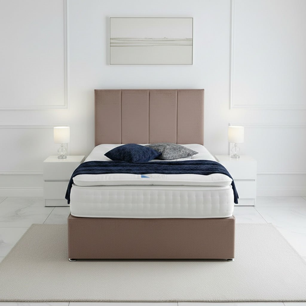 W & S 2000 Pocket Sprung Pillow Top Divan Bed Set