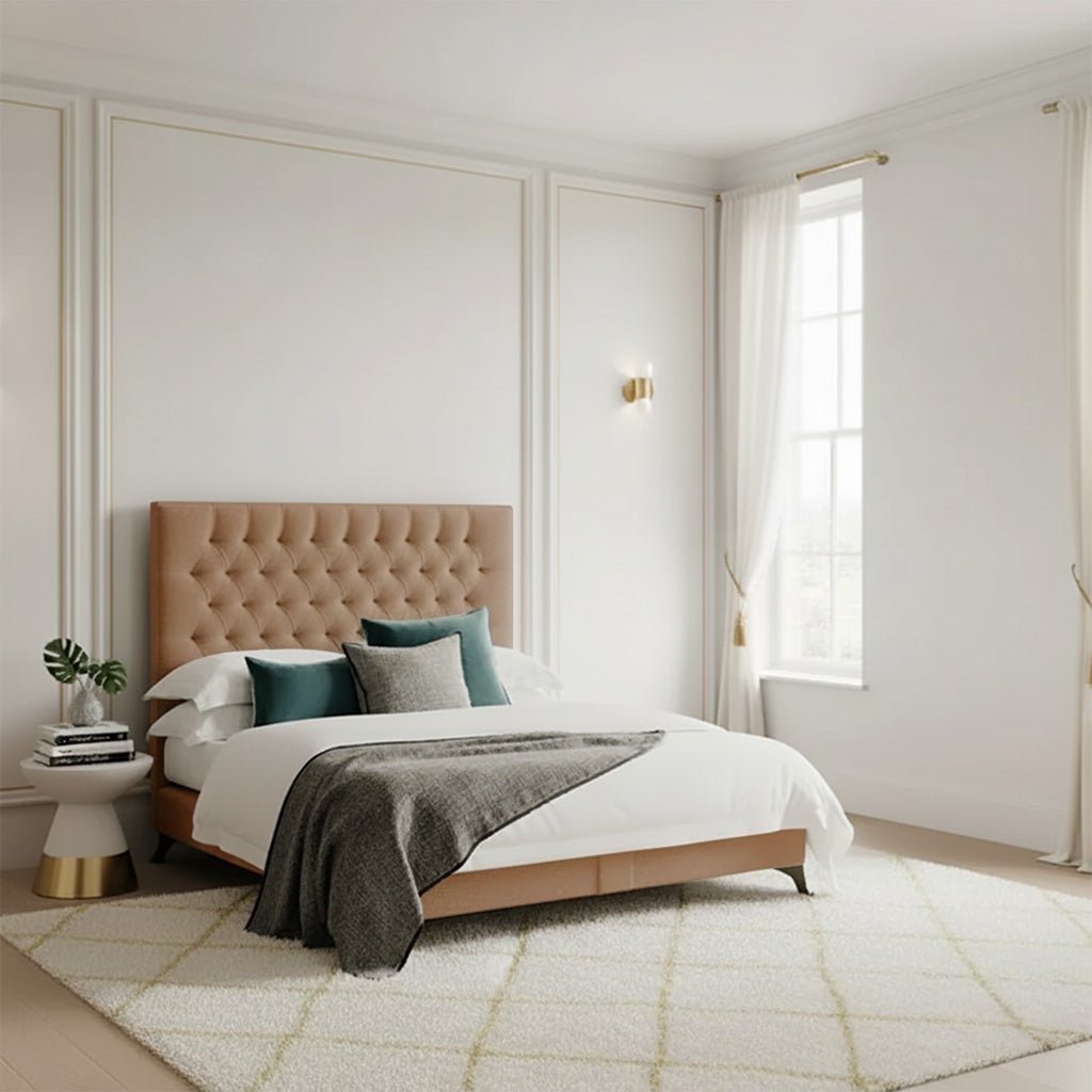 Picasso Upholstered Bed Frame with Free 54" Headboard