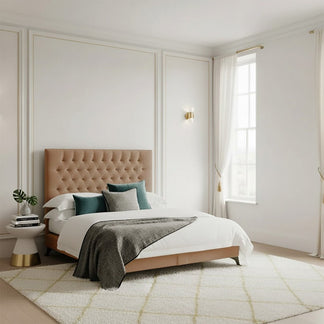 Picasso Upholstered Bed Frame with Free 54" Headboard