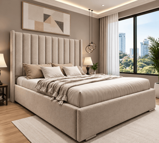 Camden Upholstered Bed with Free 54" Headboard