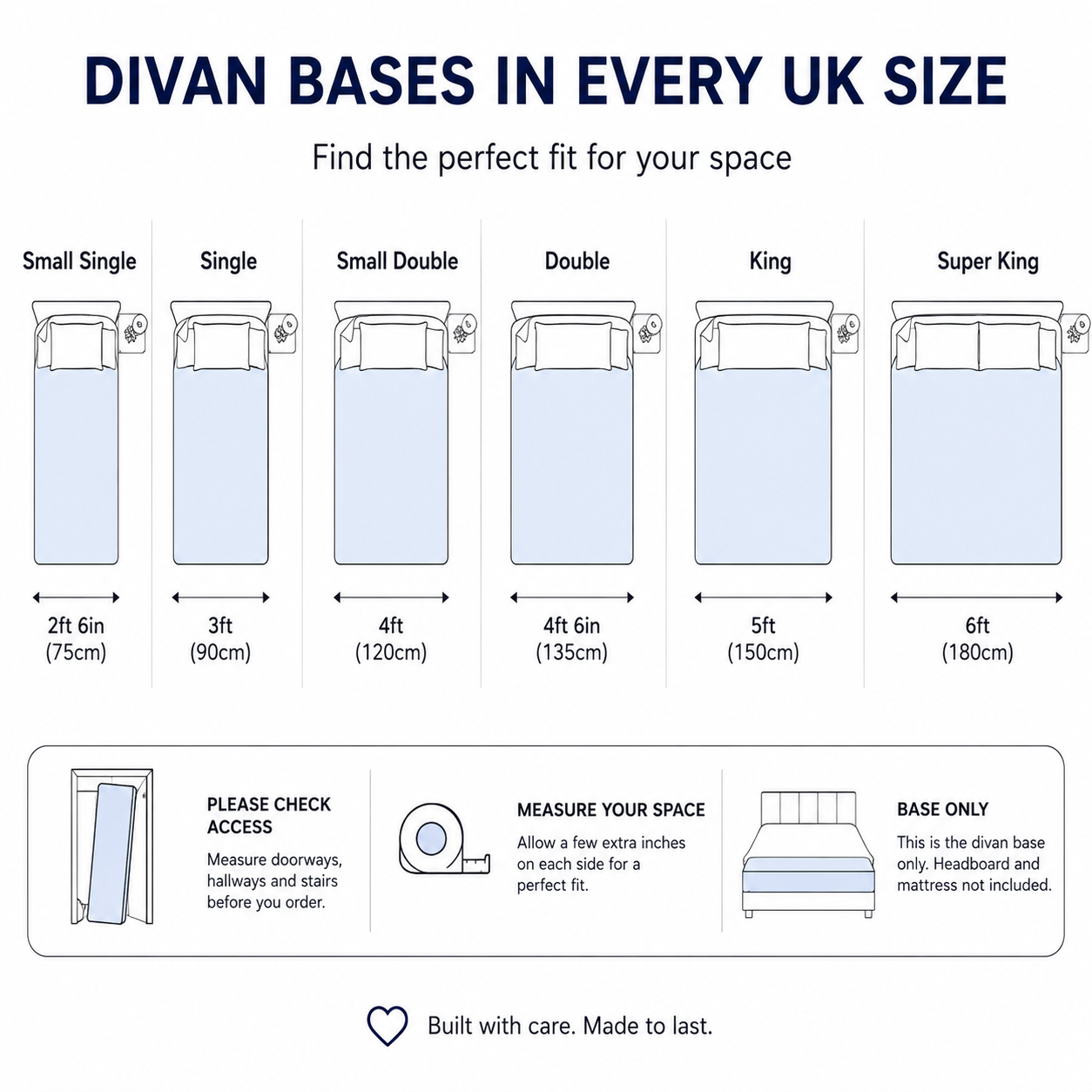 Divan Bed Bade - Suitcase Storage