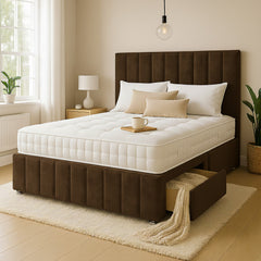 Westminster Madrid Divan Bed Set With 26 inches High Headboard and Footboard