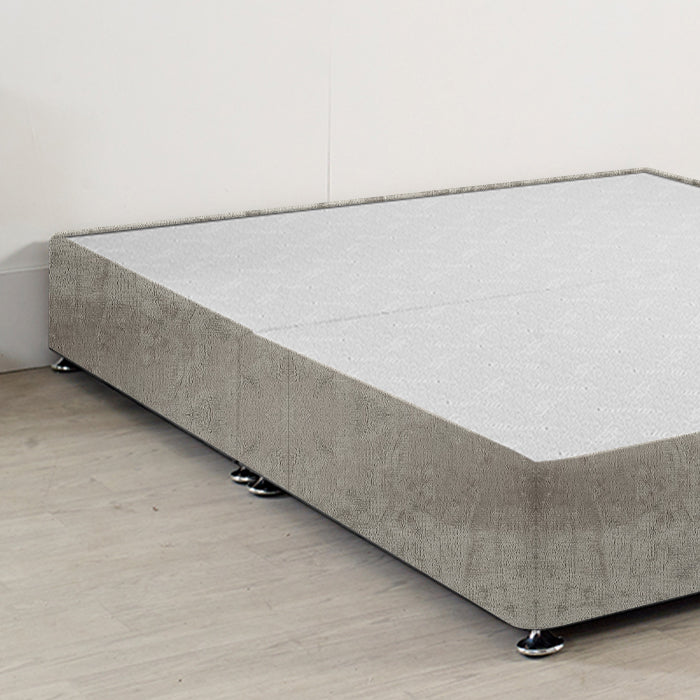 Royal Low Divan Bed Base (8 inches) On Chrome Glides