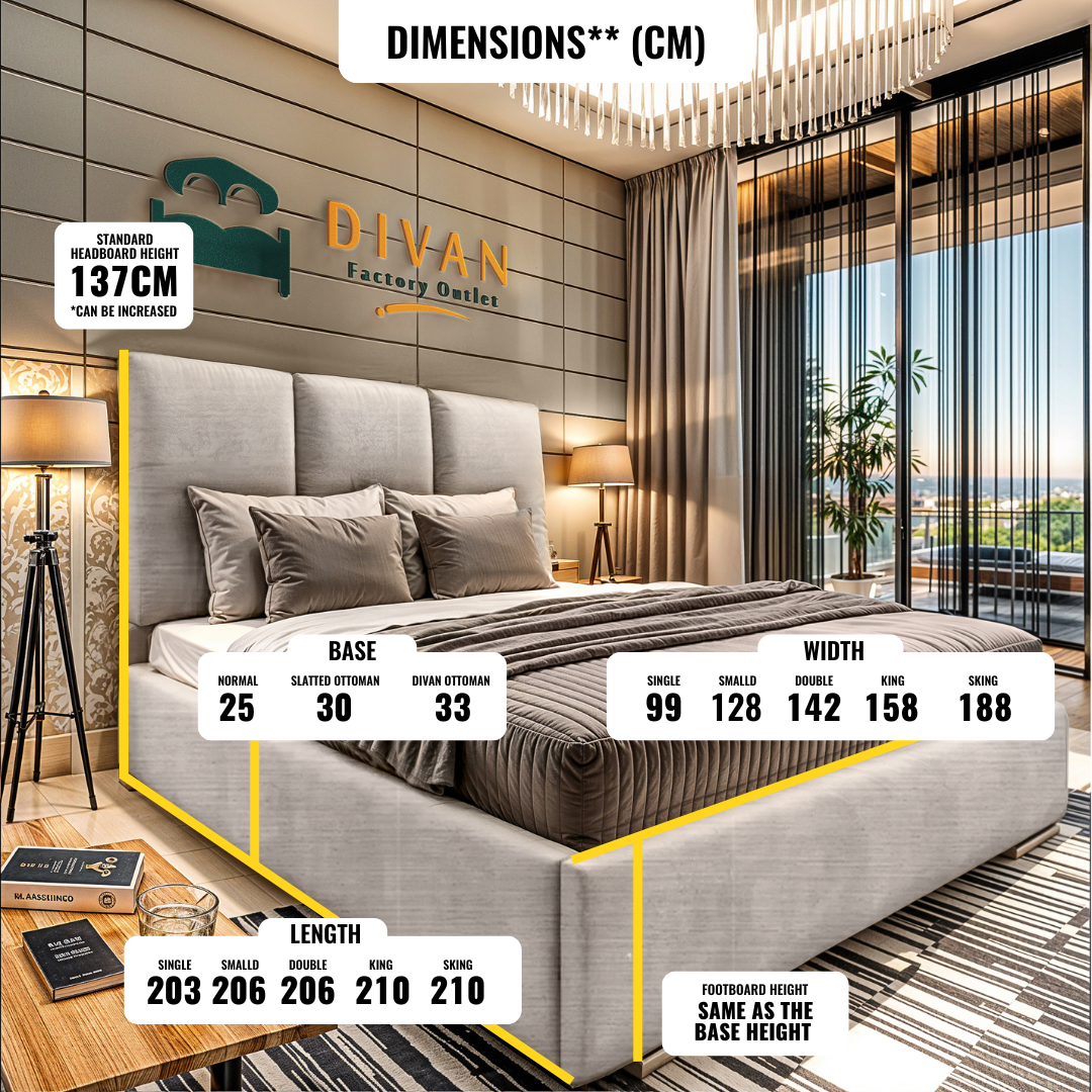 Dreamer Upholstered Bed Set - Divan Factory Outlet