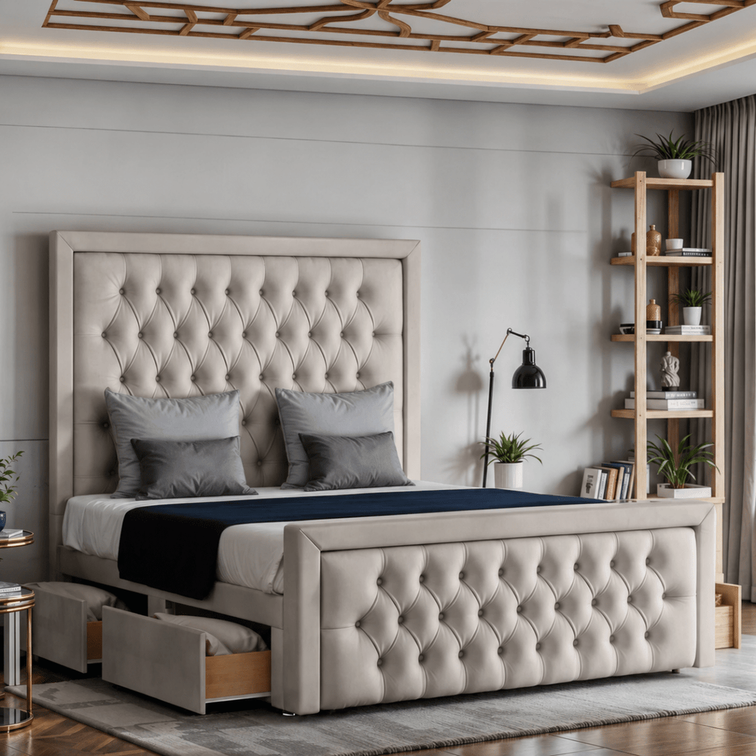 Morpheus Divan Bed Set With 54 inches High Headboard and Footboard Set