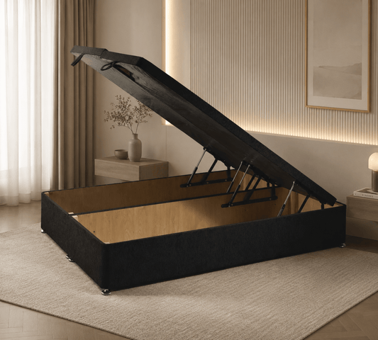 Ottoman Storage Divan Bed Base Only – End Lift (Fire Retardant)