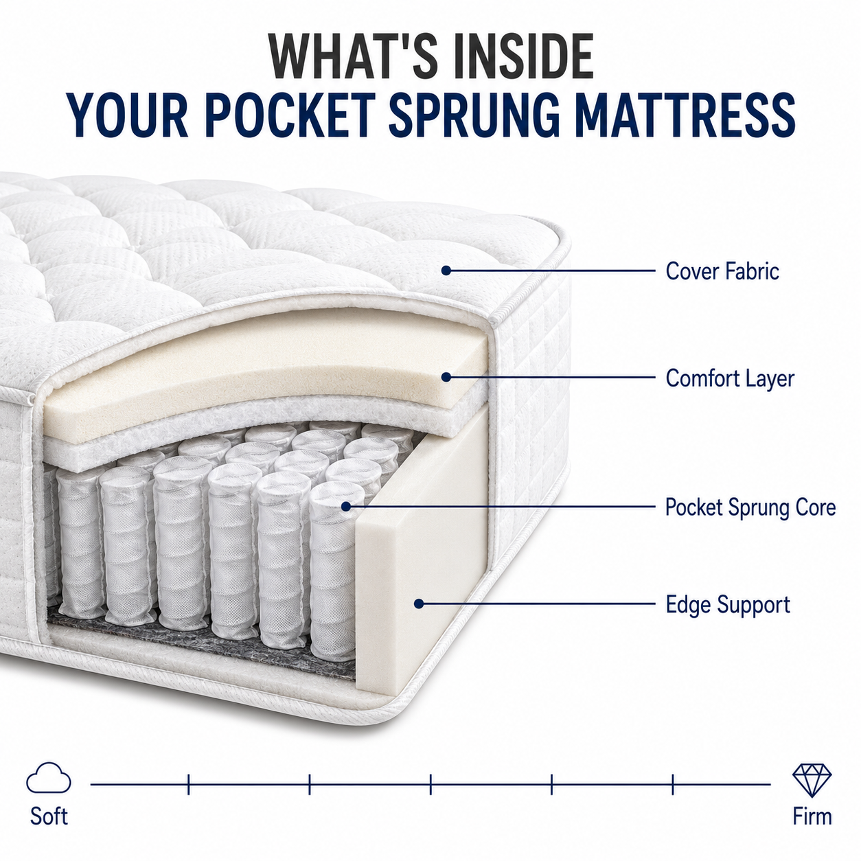 Dream Vendor Contour 3000 Pocket Sprung Latex Mattress