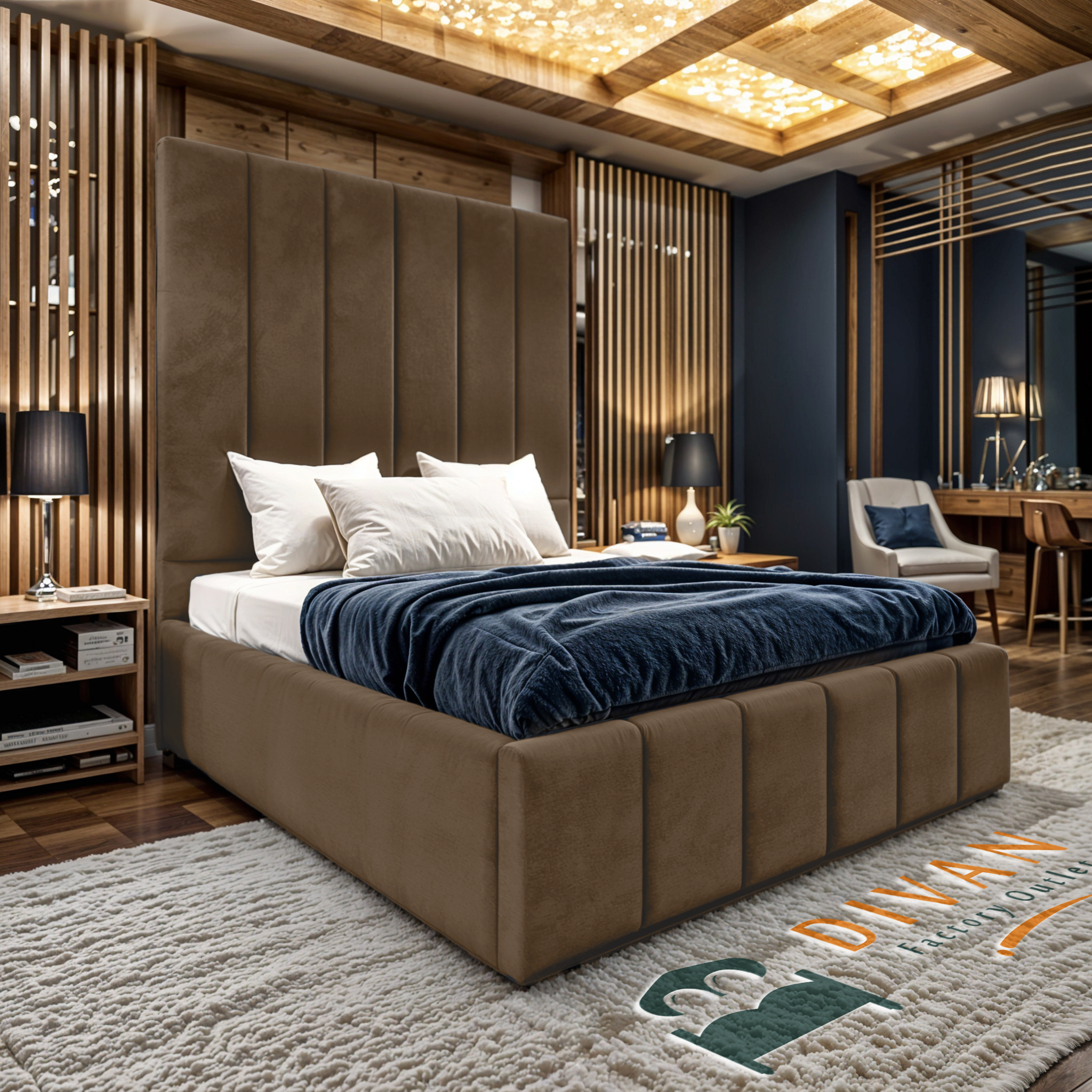 Regal Upholstered Bed Set - Divan Factory Outlet