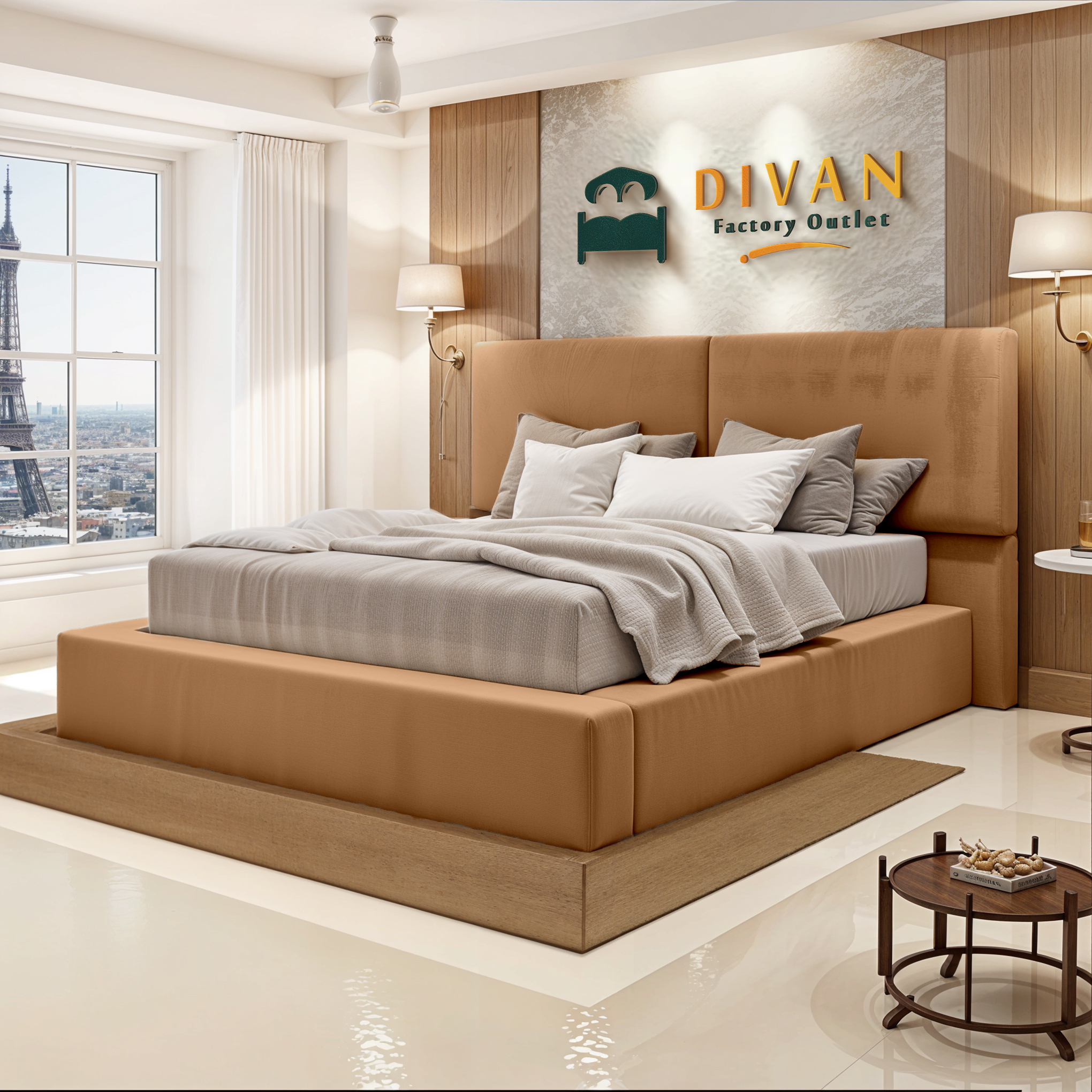 Sophia Upholstered Bed Set - Divan Factory Outlet