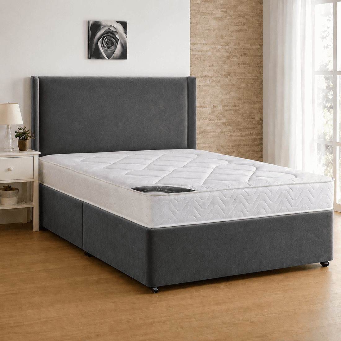 Westminster Madrid Divan Bed Set With 54" inches High Headboard