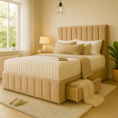 Westminster Madrid Divan Bed Set With 26 inches High Headboard and Footboard