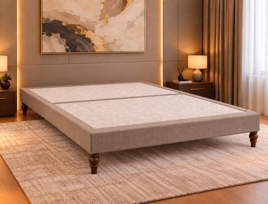 Premier Low Divan Bed Base On Wooden Legs