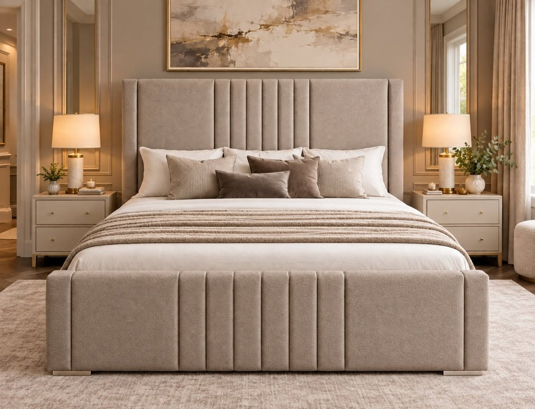 Elegant Upholstered Bed Frame with Free 54" Headboard