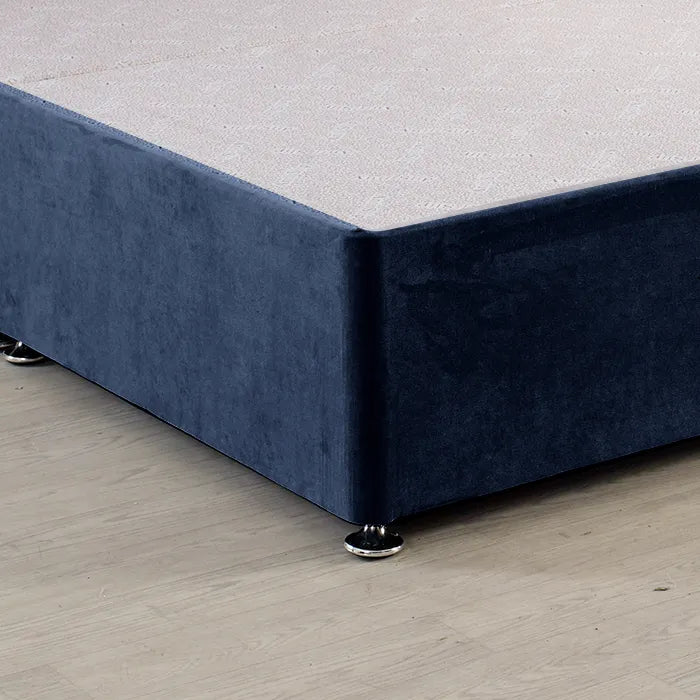 Classic Platform Divan Bed Base Only With Floor Standing 54 inches Tall Upholstered Headboard - Divan Factory Outlet
