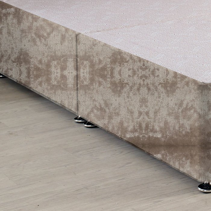 Classic Platform Divan Bed Base Only With Floor Standing 54 inches Tall Upholstered Headboard - Divan Factory Outlet
