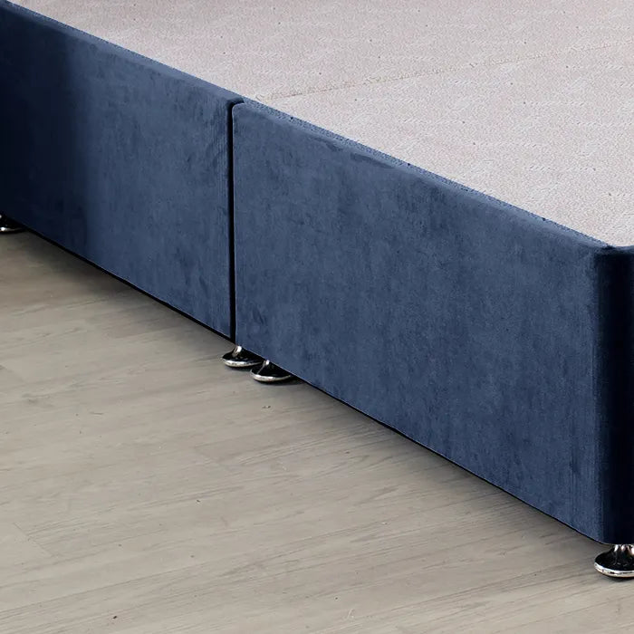 Classic Platform Divan Bed Base Only With Floor Standing 54 inches Tall Upholstered Headboard - Divan Factory Outlet