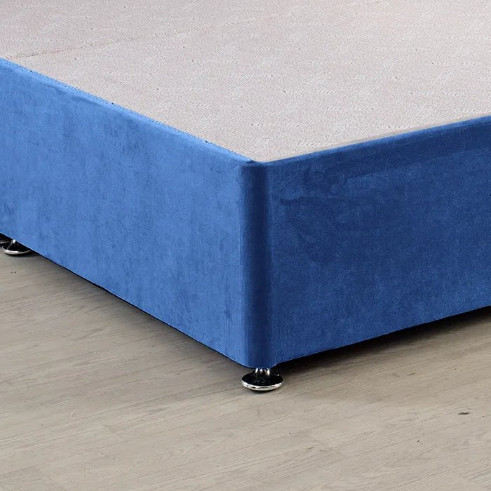 Classic Platform Divan Bed Base Only With Floor Standing 54 inches Tall Upholstered Headboard - Divan Factory Outlet