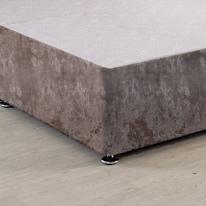 Classic Platform Divan Bed Base Only With Floor Standing 54 inches Tall Upholstered Headboard - Divan Factory Outlet