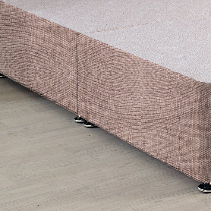 Classic Platform Divan Bed Base Only With Floor Standing 54 inches Tall Upholstered Headboard - Divan Factory Outlet
