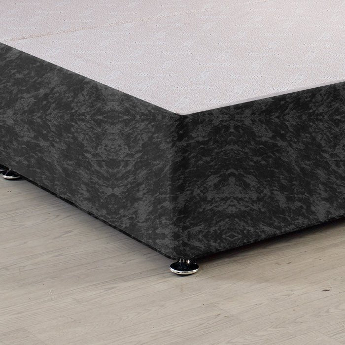 Classic Platform Divan Bed Base Only With Floor Standing 54 inches Tall Upholstered Headboard - Divan Factory Outlet