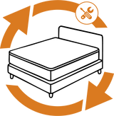 Old Full Bed & Mattress Removal + Disassembly & Recycling