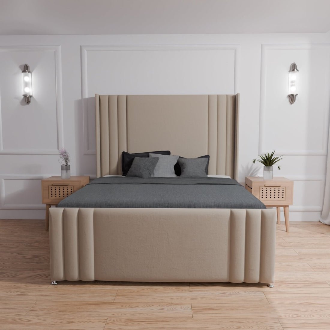 Elysian Upholstered Bed Set - Divan Factory Outlet
