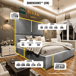 Grace Upholstered Bed Set - Divan Factory Outlet