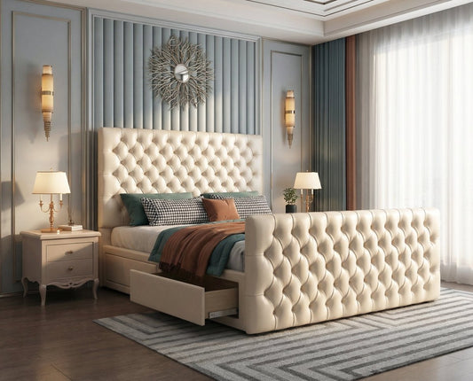 Hereford Upholstered Bed Frame with Free 54" Headboard