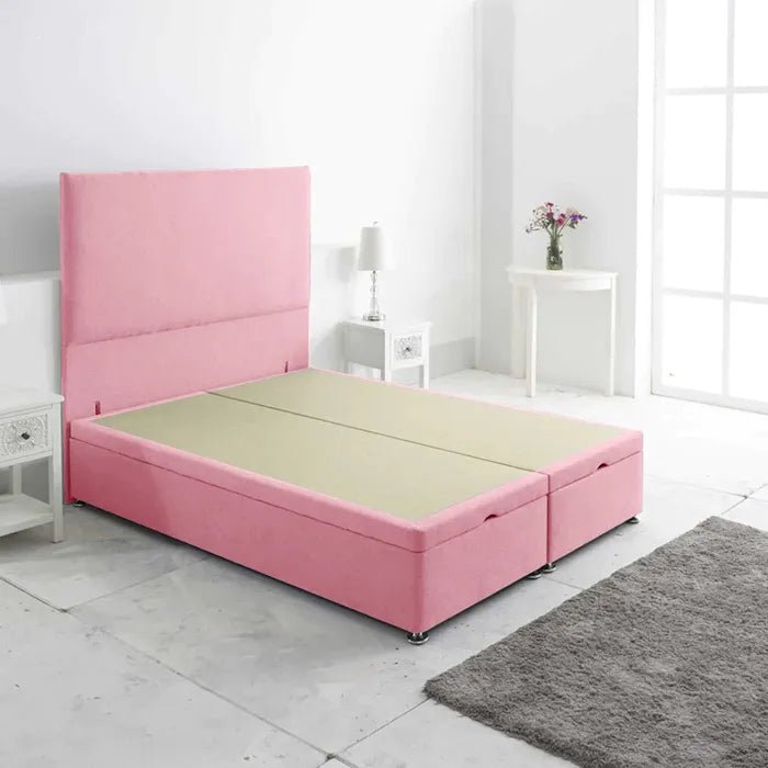 Royal Cushioned Ottoman Storage Divan Bed Base Only – End Lift - Divan Factory Outlet