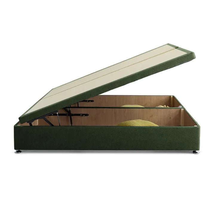 Royal Cushioned Ottoman Storage Divan Bed Base Only – End Lift - Divan Factory Outlet