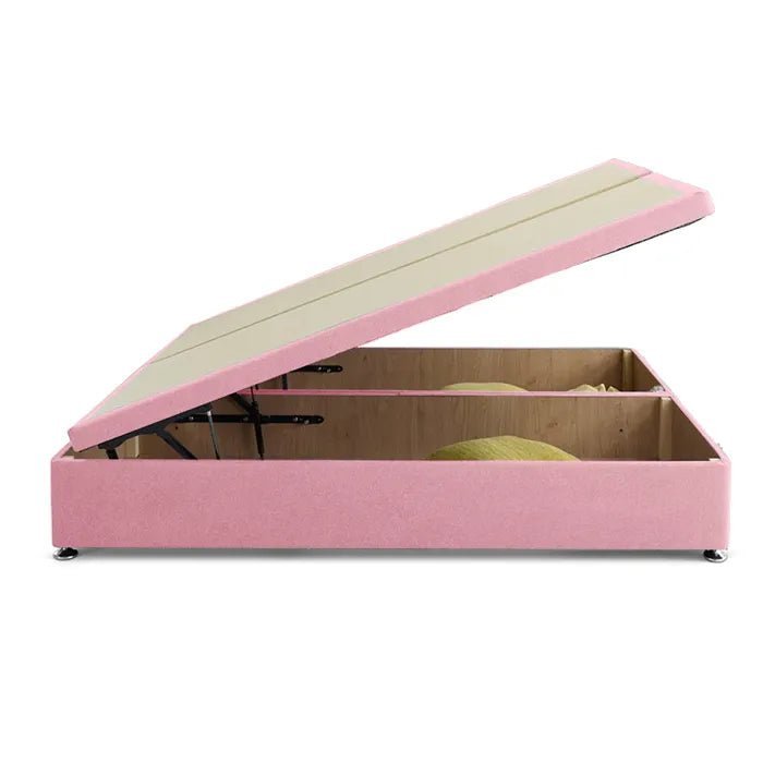 Royal Cushioned Ottoman Storage Divan Bed Base Only – End Lift - Divan Factory Outlet