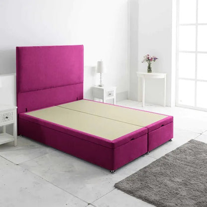 Royal Cushioned Ottoman Storage Divan Bed Base Only – End Lift - Divan Factory Outlet