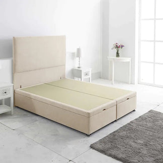 Royal Cushioned Ottoman Storage Divan Bed Base Only – End Lift - Divan Factory Outlet