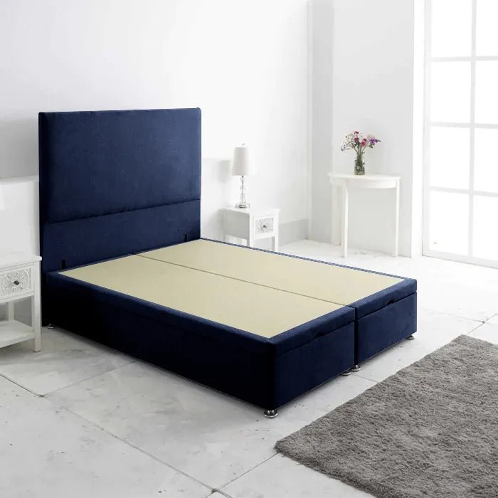 Royal Cushioned Ottoman Storage Divan Bed Base Only – End Lift - Divan Factory Outlet
