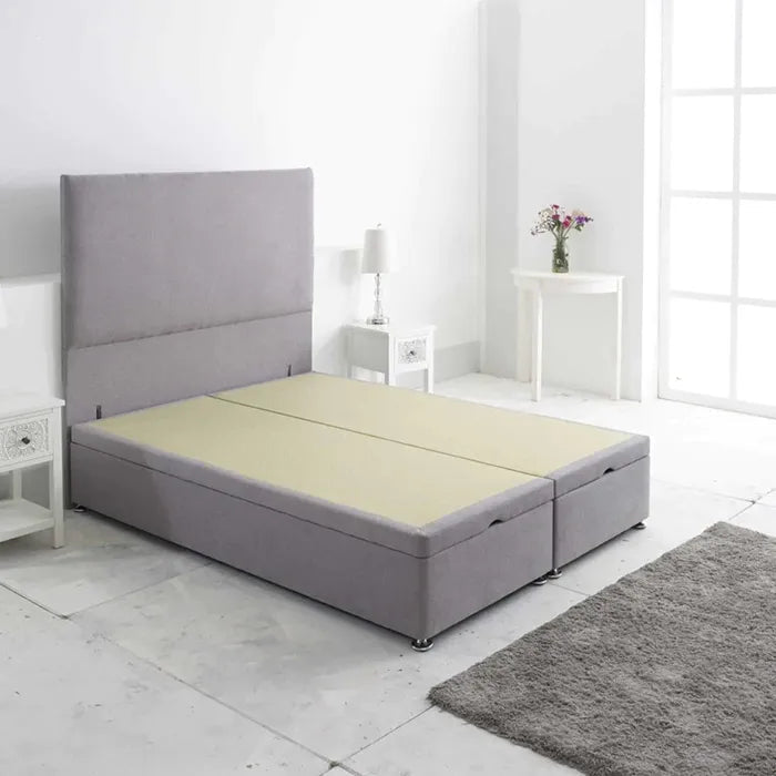 Royal Cushioned Ottoman Storage Divan Bed Base Only – End Lift - Divan Factory Outlet