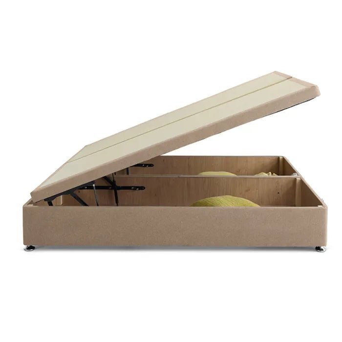 Royal Cushioned Ottoman Storage Divan Bed Base Only – End Lift - Divan Factory Outlet