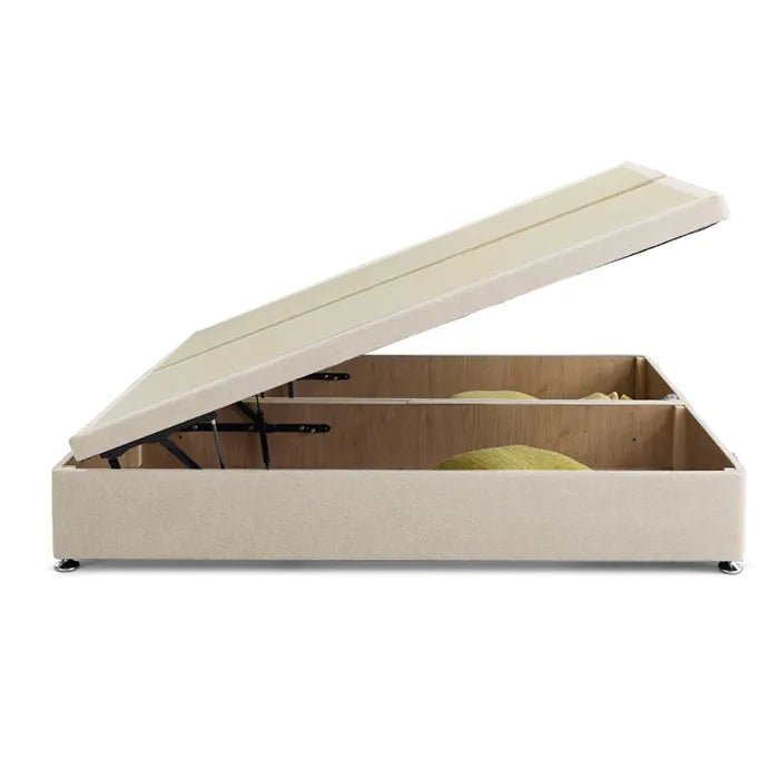 Royal Cushioned Ottoman Storage Divan Bed Base Only – End Lift - Divan Factory Outlet